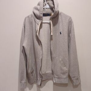 Polo by Ralph Lauren Light Gray Zip-Up Sweater